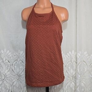 GAP Brown Halter Shirt/Top sz Large Tall